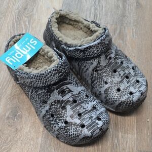 Simply Southern Gray Snake Print Clogs